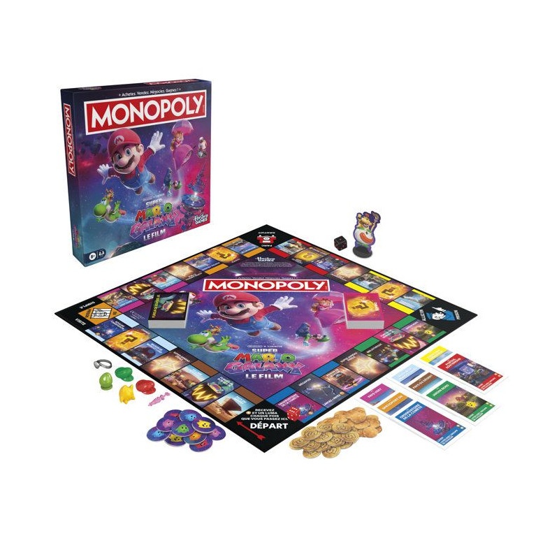 Monopoly Super Mario Galaxy Le Film, jeu de plateau I jeu familial amu