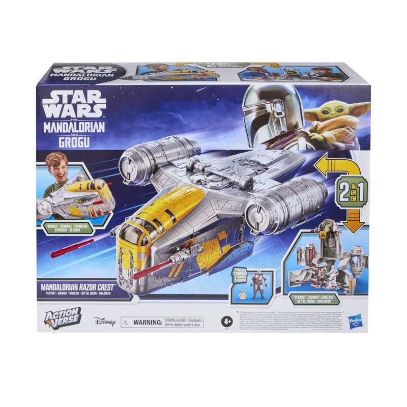 Véhicule Mandalorian Razor Crest et coffret 2-en-1 de 35 cm et figur