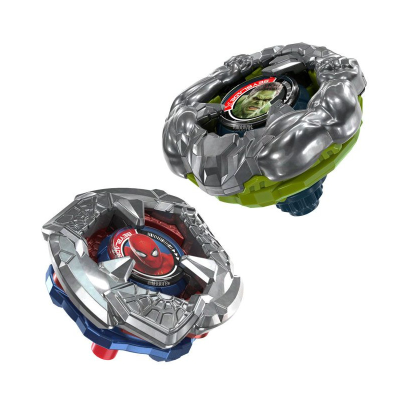 Beyblade X et Marvel, Spider-Man 6-60R contre Hulk 3-85N, 2 toupies d