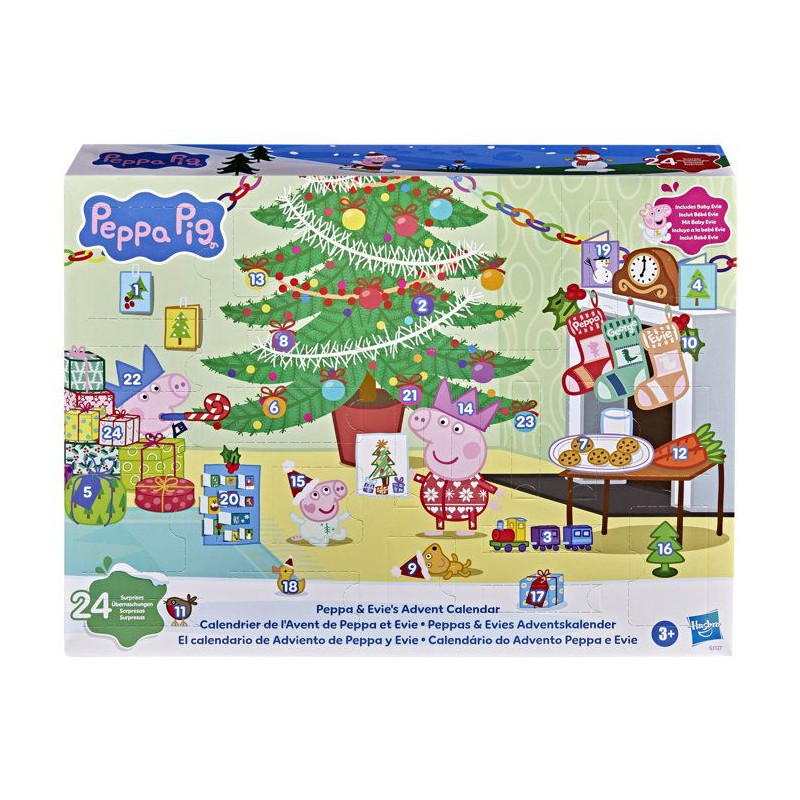 Peppa Pig Calendrier de l'Avent de Peppa et Evie, compte a rebours fes