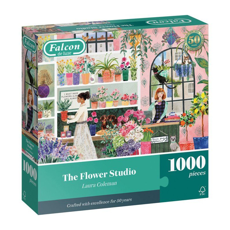 Puzzle - JUMBO - FALCON - The Flower Studio - 1000 pieces - Des 12 ans
