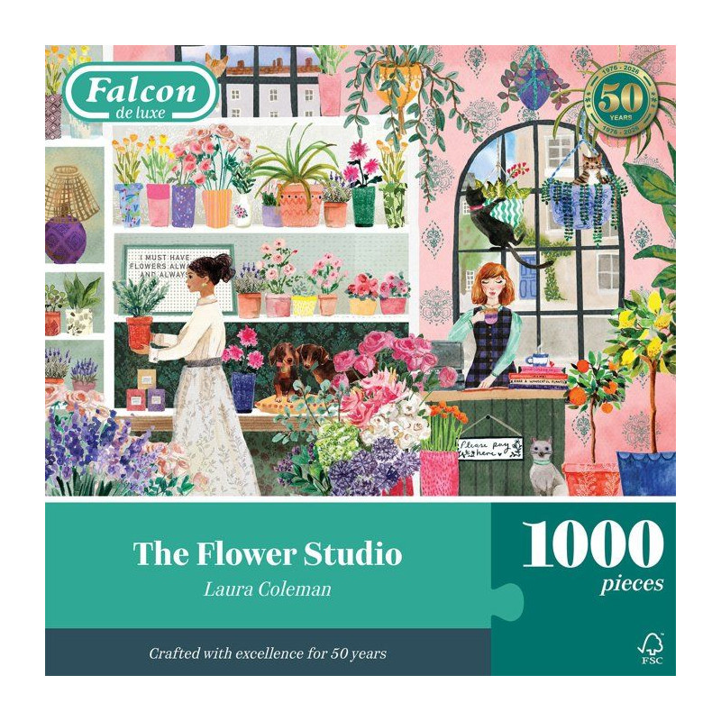 Puzzle - JUMBO - FALCON - The Flower Studio - 1000 pieces - Des 12 ans