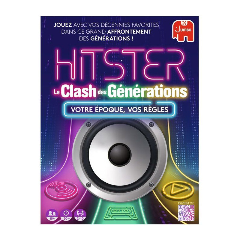 Hitster - Jeu d'ambiance - JUMBO - Le clash des générations - 2 a 10