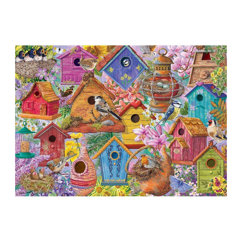 Puzzle - JUMBO - FALCON - Bird Nest Village - 1000 pieces - Des 12 ans