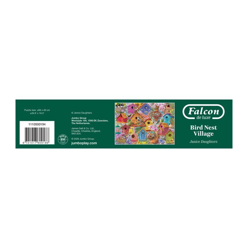 Puzzle - JUMBO - FALCON - Bird Nest Village - 1000 pieces - Des 12 ans