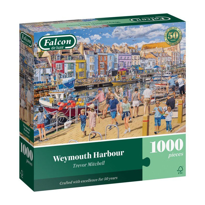Puzzle - JUMBO - FALCON - Weymouth Harbour - 1000 pieces - Des 12 ans