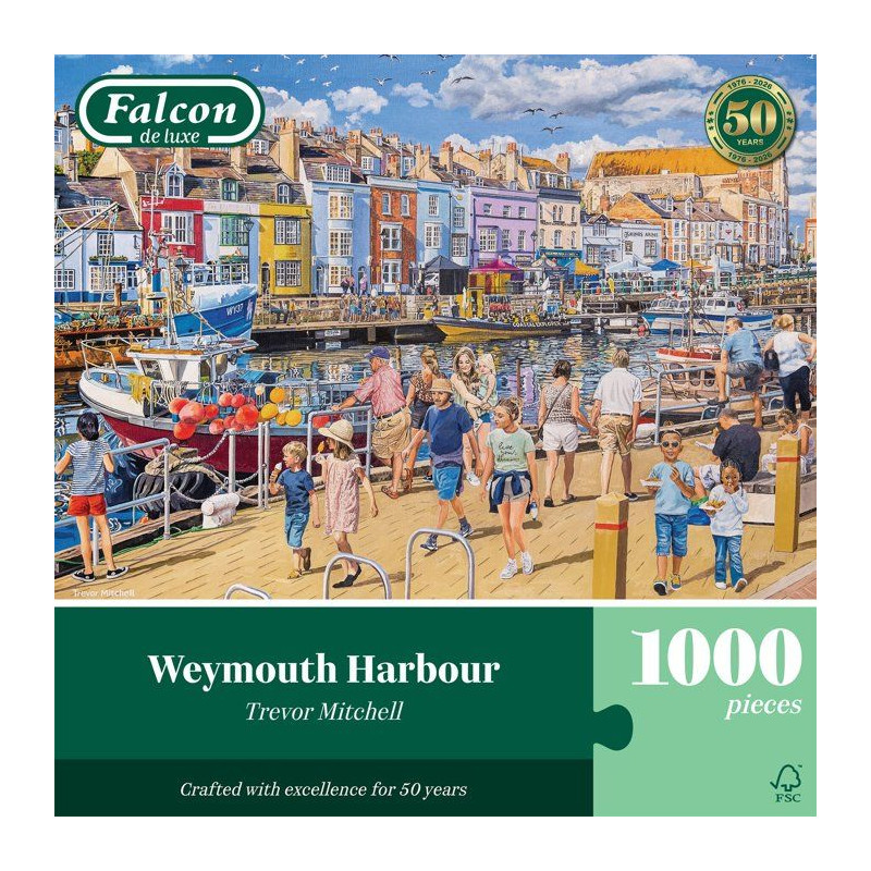 Puzzle - JUMBO - FALCON - Weymouth Harbour - 1000 pieces - Des 12 ans