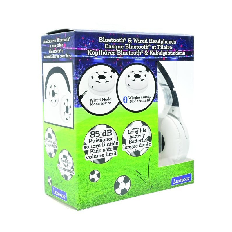 Casque 2 en 1 Football Bluetooth et Filaire avec limitation de son