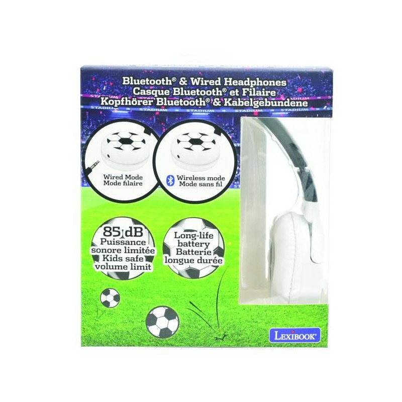 Casque 2 en 1 Football Bluetooth et Filaire avec limitation de son