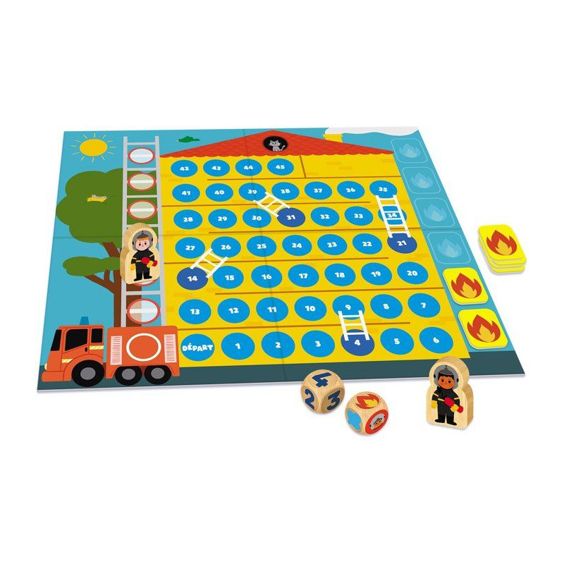 Allô les pompiers ! - Jeu d'apprentissage - NATHAN - 1 a 4 joueurs -
