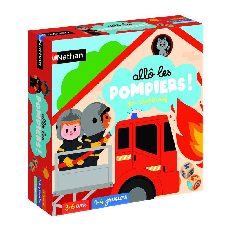Allô les pompiers ! - Jeu d'apprentissage - NATHAN - 1 a 4 joueurs -