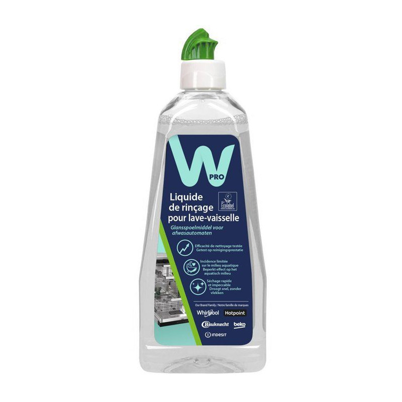 Liquide de rinçage - WPRO - NRA200 - Ecolabel - Anti-traces - Séchag