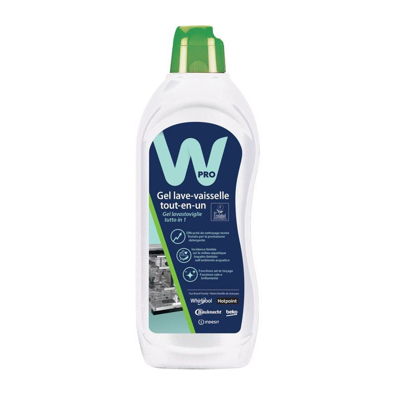 Gel lave-vaisselle - WPRO - NGE100 - Ecolabel - Détergent complet - 6