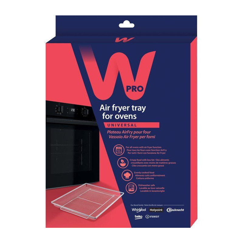 Plateau AirFry four - WPRO - AFR100 - Cuisson croustillante - Moins de