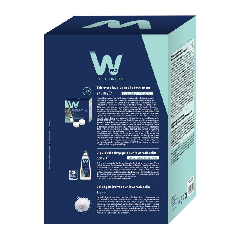Kit démarrage lave-vaisselle - WPRO - KDW025 - Solution complète - 3