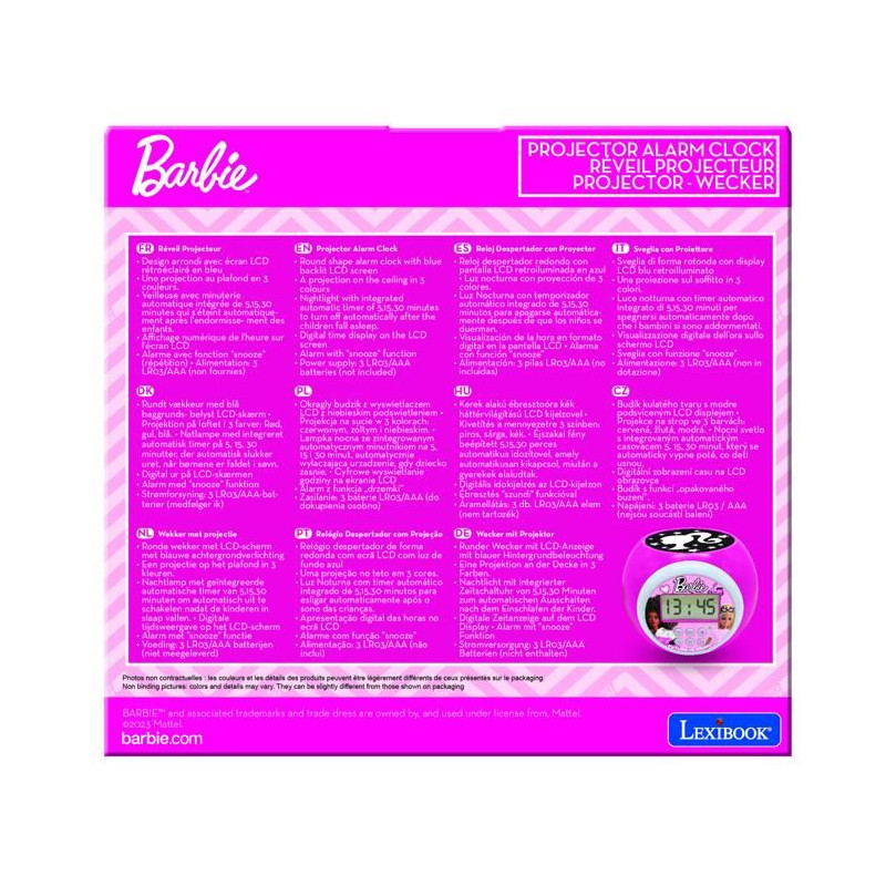 Réveil Projecteur Barbie