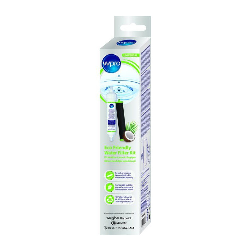 Cartouche filtre eau - WPRO - EFK001 - Réutilisable - Éco-responsabl
