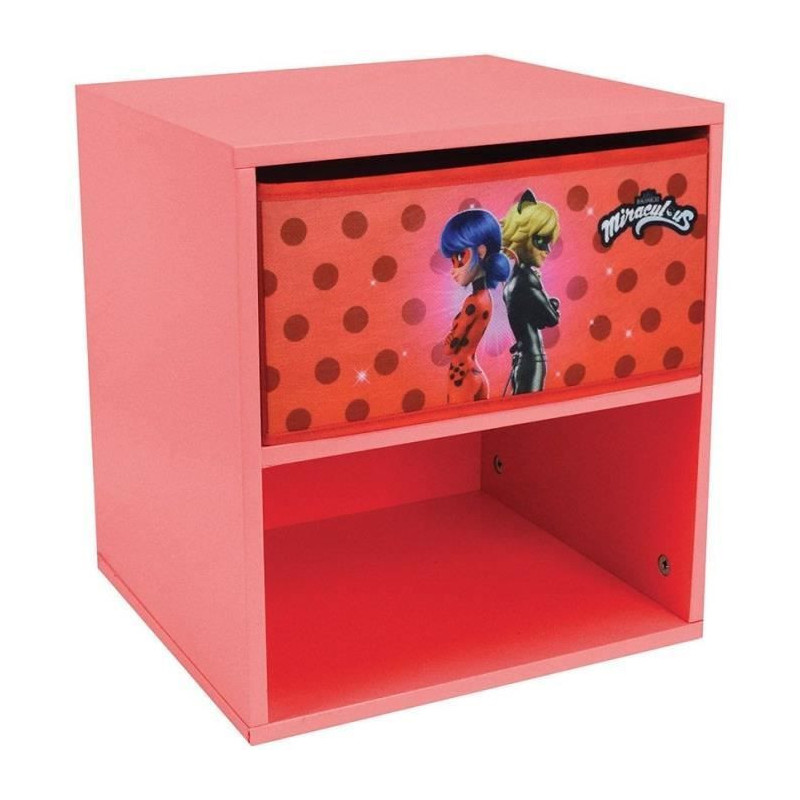 Fun House Miraculous Ladybug Bedside with drawer H.36 x L.33 x D. 30 c