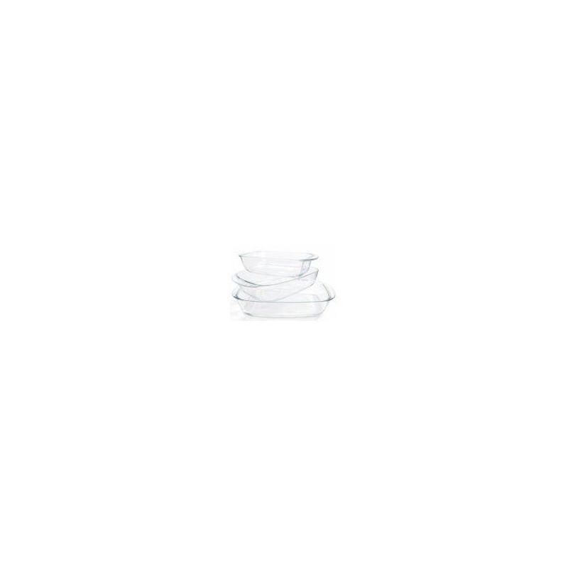 Service de plats pour four - DURALEX - Ovenchef Transparent - 3 plats