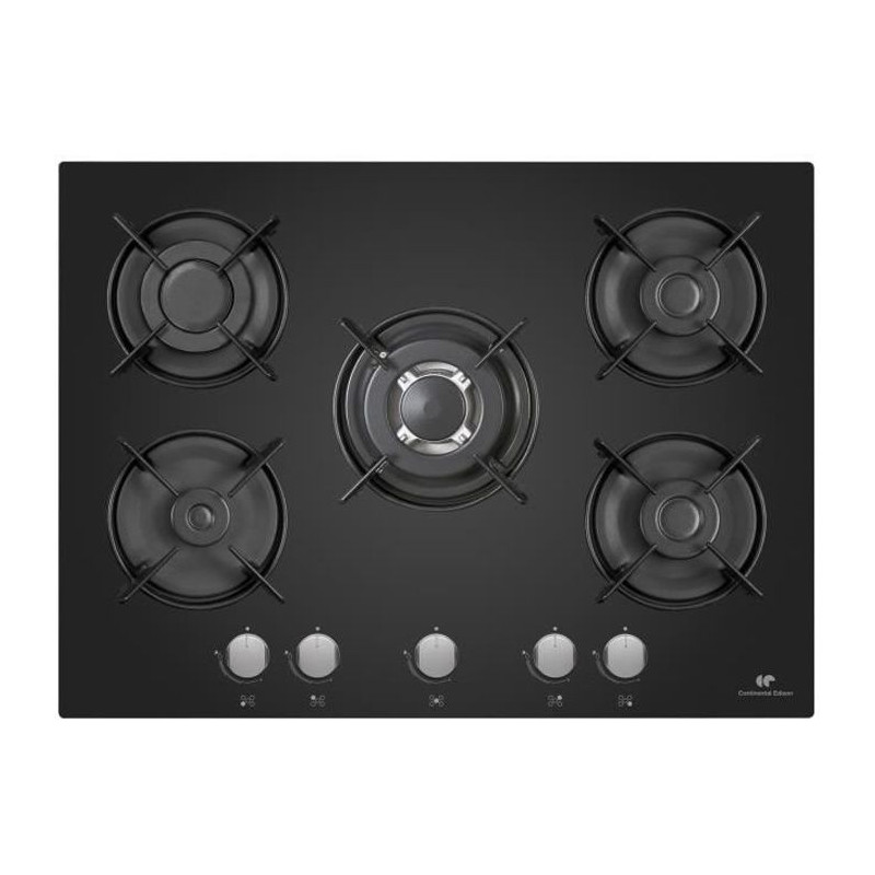 Table 5 foyers CONTINENTAL EDISON - Gaz verre noir