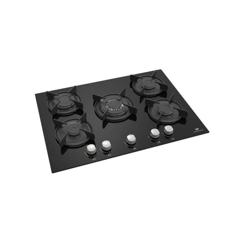 Table 5 foyers CONTINENTAL EDISON - Gaz verre noir