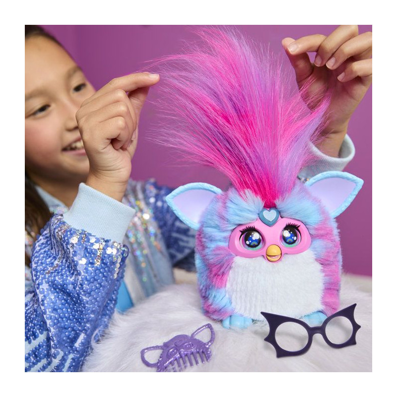 Furby Vibes Framboise bleue, peluche électronique interactive pour fi