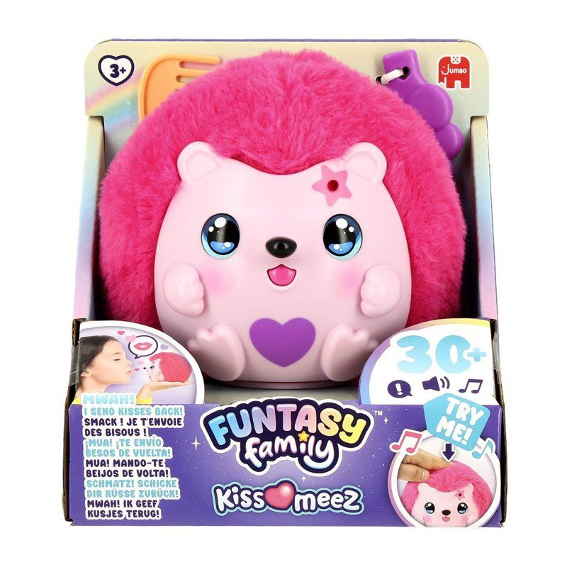 Funtasy Family - Peluche intéractive - JUMBO - Kiss Meez Hérisson -