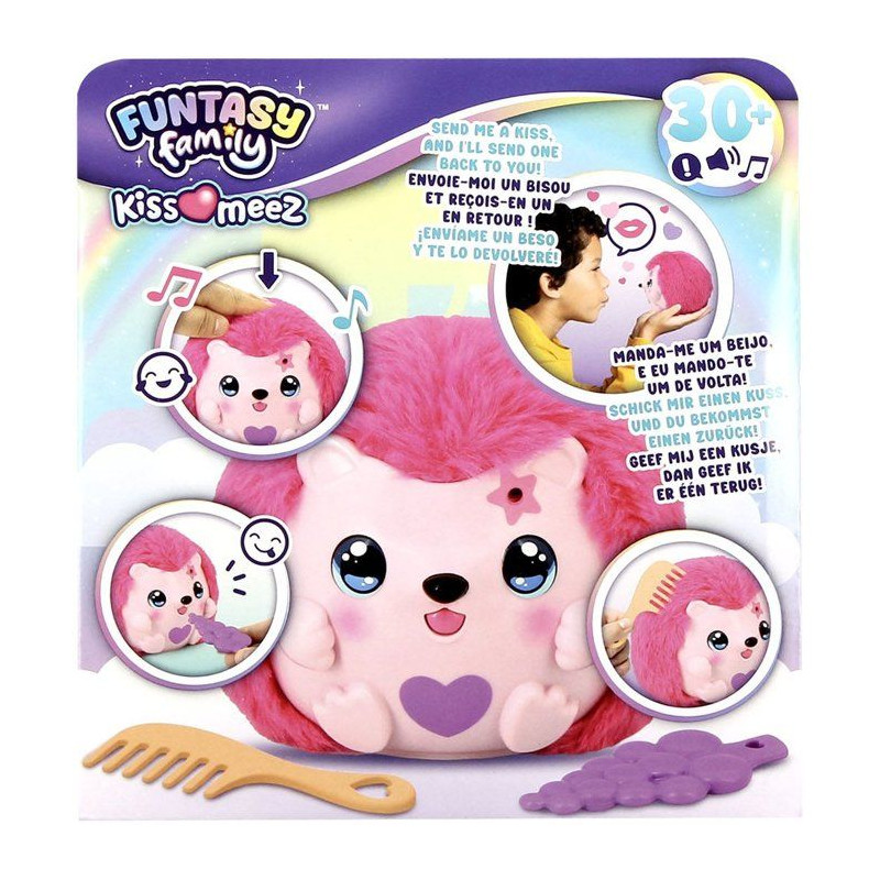 Funtasy Family - Peluche intéractive - JUMBO - Kiss Meez Hérisson -