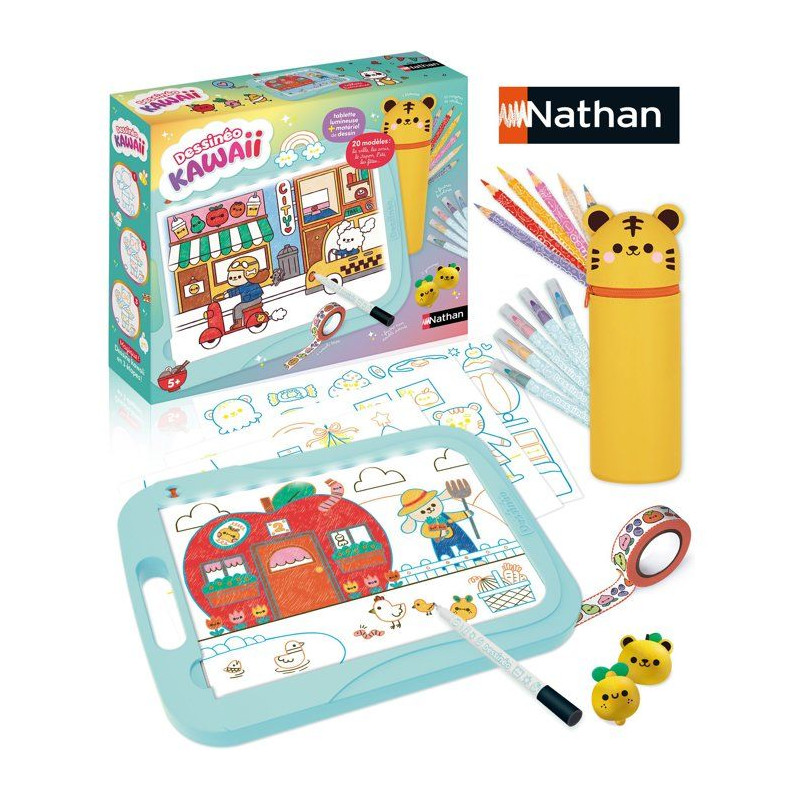 Jeu de loisirs créatifs - NATHAN - Dessinéo Kawaii - Des 5 ans