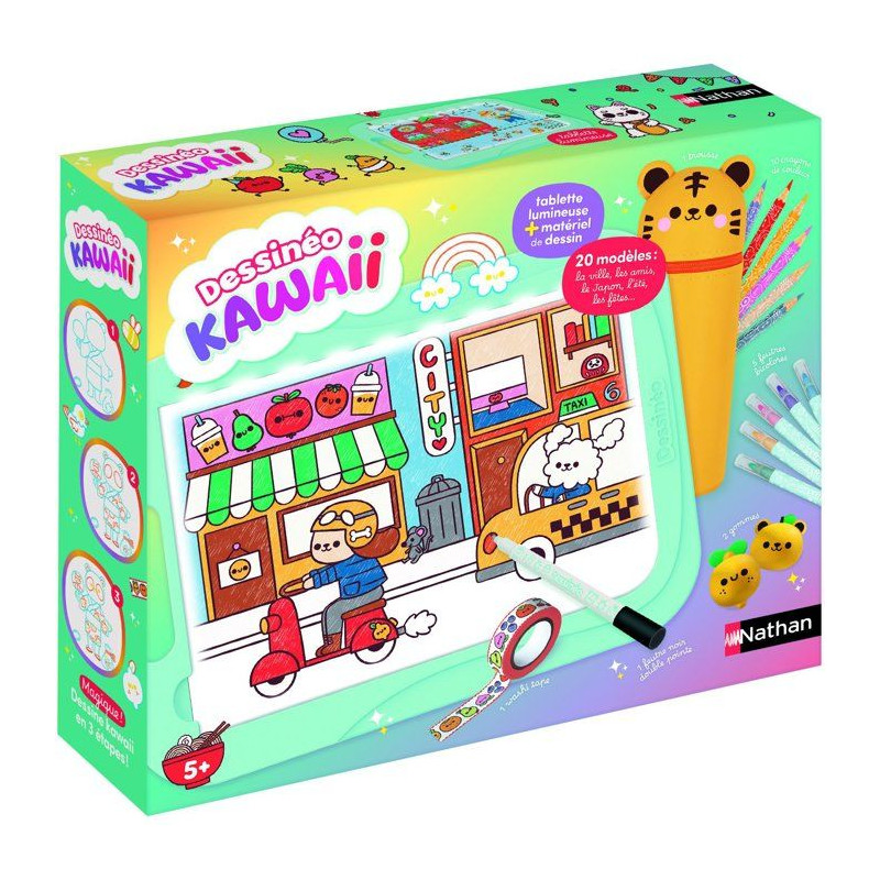 Jeu de loisirs créatifs - NATHAN - Dessinéo Kawaii - Des 5 ans