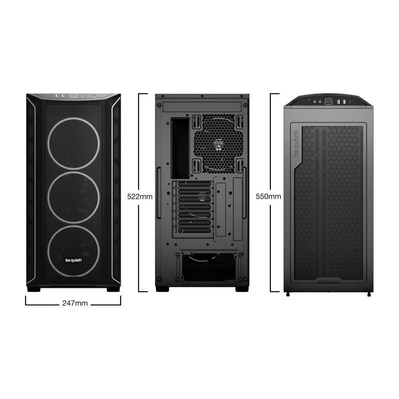 Boîtier PC - BE QUIET! - Shadow Base 800 FX - Noir - Moyen Tour - ATX