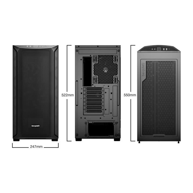 Boîtier PC - BE QUIET! - Shadow Base 800 - Noir - Moyen Tour - ATX/Mi