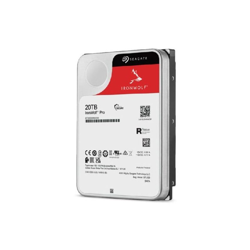 Seagate IronWolf Pro, 20 to, Disque Dur d'entreprise Interne NAS HDD