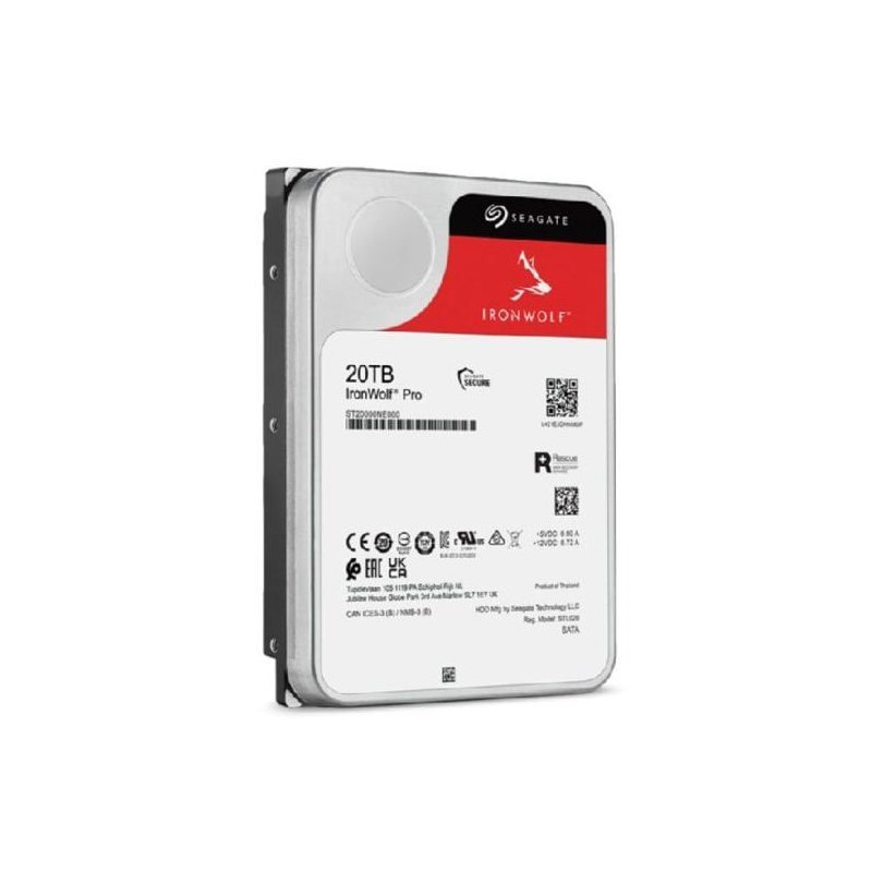 Seagate IronWolf Pro, 20 to, Disque Dur d'entreprise Interne NAS HDD