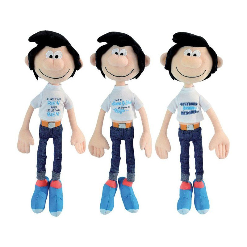 Peluche Gaston Lagaffe - Lot de 3 - Messages - 30 cm - JEMINI