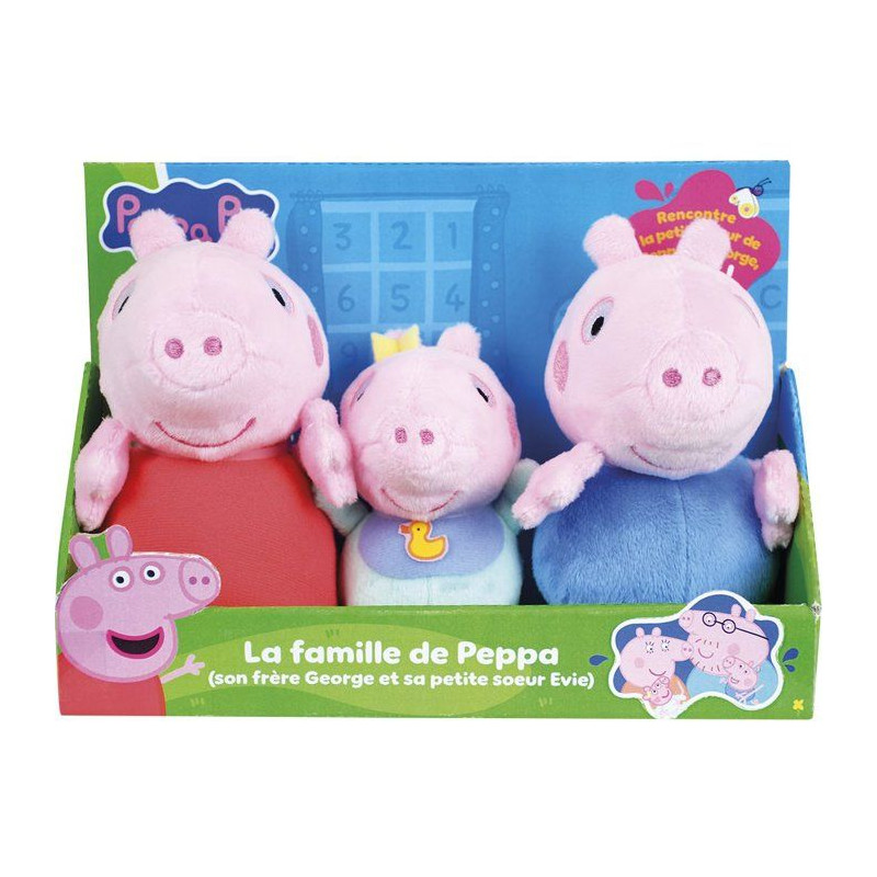 Coffret de peluches - Peppa Pig - JEMINI - Peppa, Georges et Evie - 3