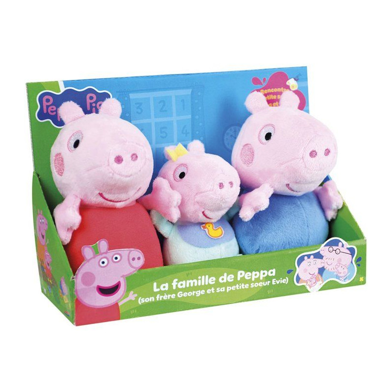 Coffret de peluches - Peppa Pig - JEMINI - Peppa, Georges et Evie - 3