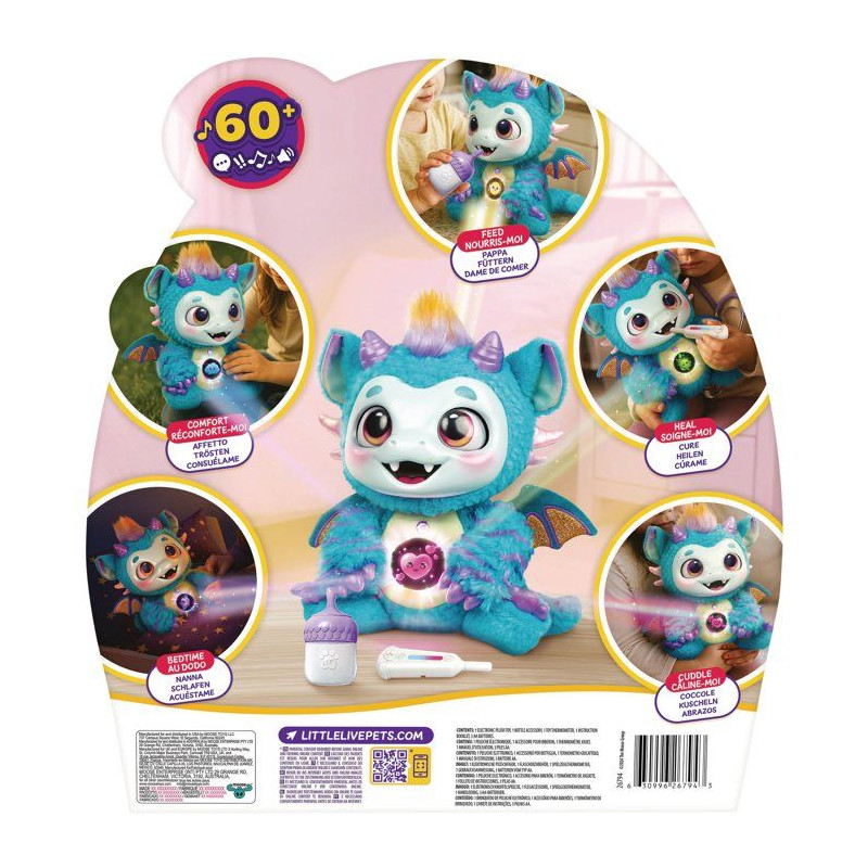 Peluche interactive - LITTLE LIVE PETS - Magical Dragon - Réactions -
