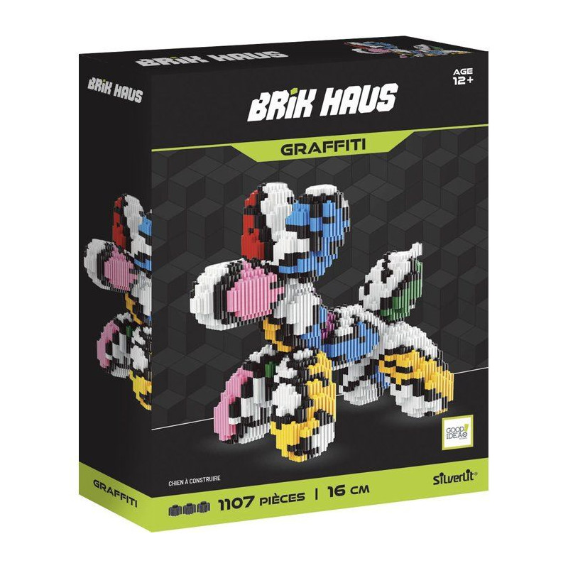 Jeu de construction décoratif - SILVERLIT - Brik Haus Chien Pop Art -