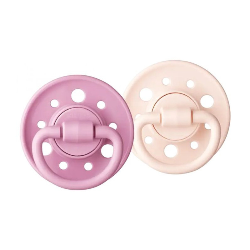 Dodie Gaia Pacifier +0m Round Rubber Pink - Pack of 2