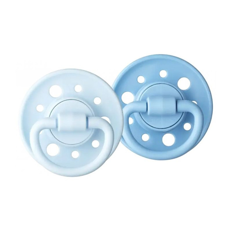 Dodie Gaia Pacifier +0m Seaside Set of 2 - Round Pacifier - Natural Ru