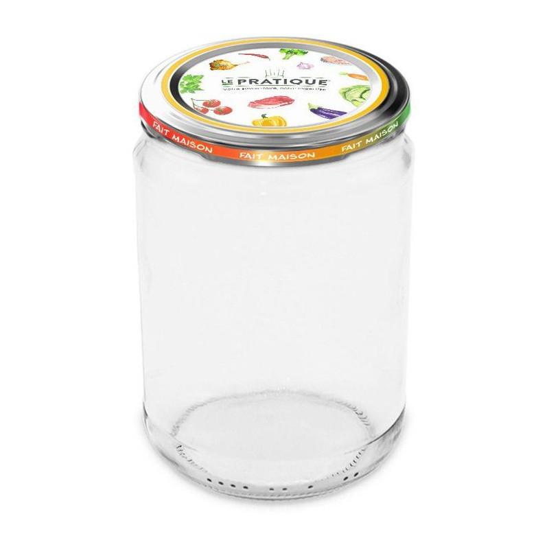 Bocaux stérilisables - LE PRATIQUE - 7563 - 500 ml - Ø82 mm - Pack d