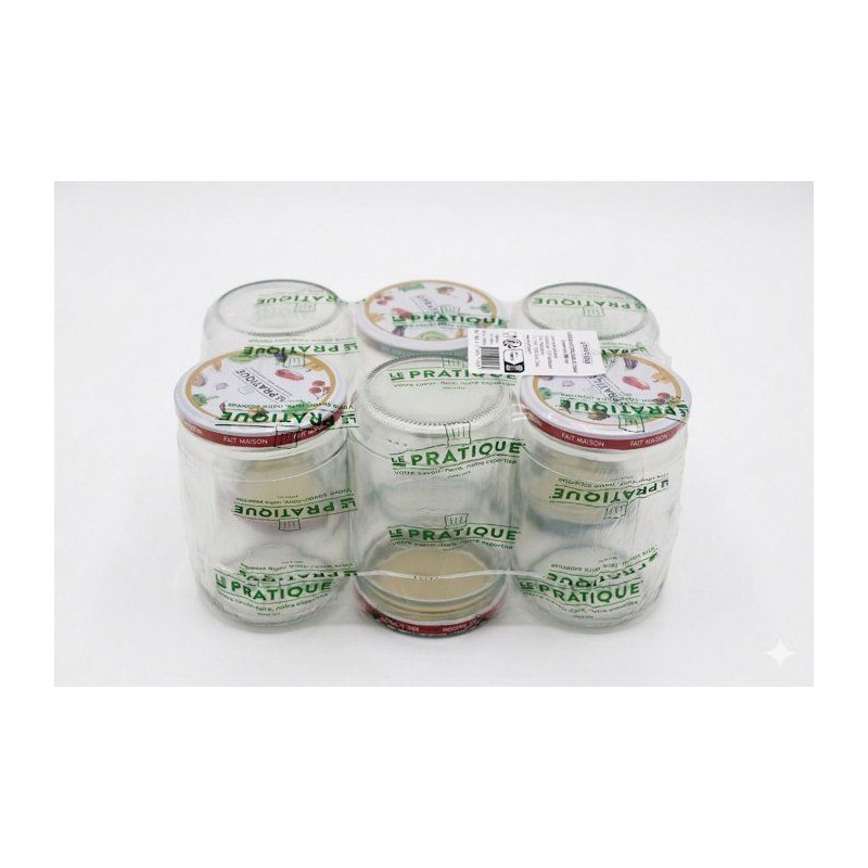 Bocaux stérilisables - LE PRATIQUE - 7563 - 500 ml - Ø82 mm - Pack d