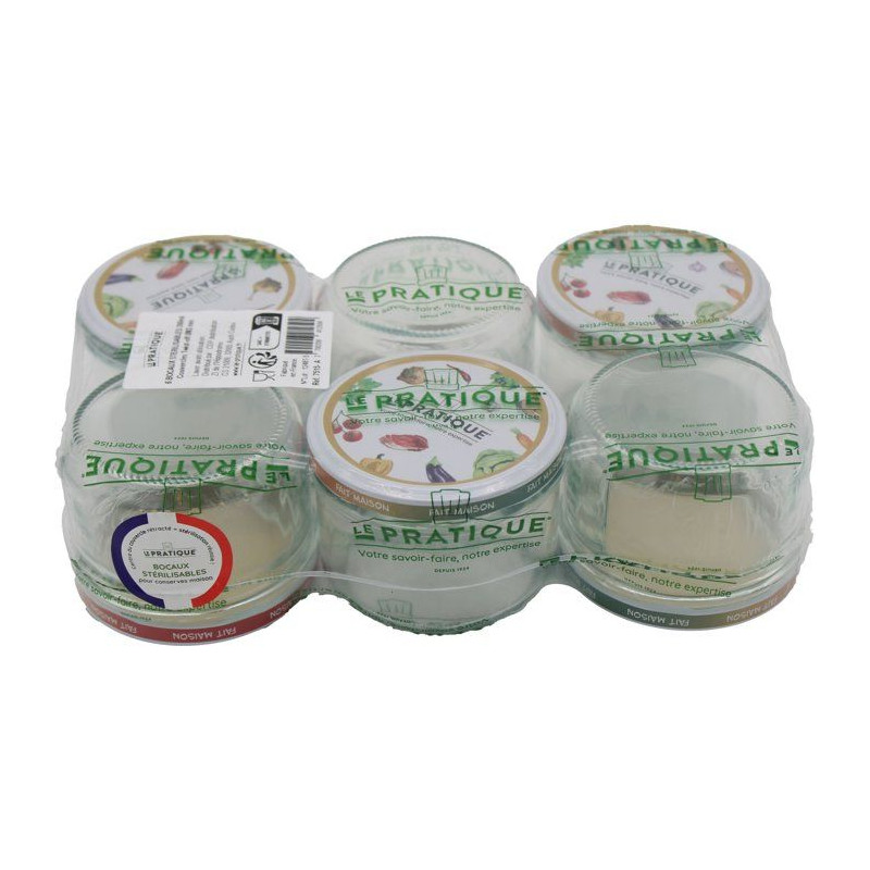 Bocaux stérilisables - LE PRATIQUE - 7515 - 200 ml - Ø82 mm - Pack d