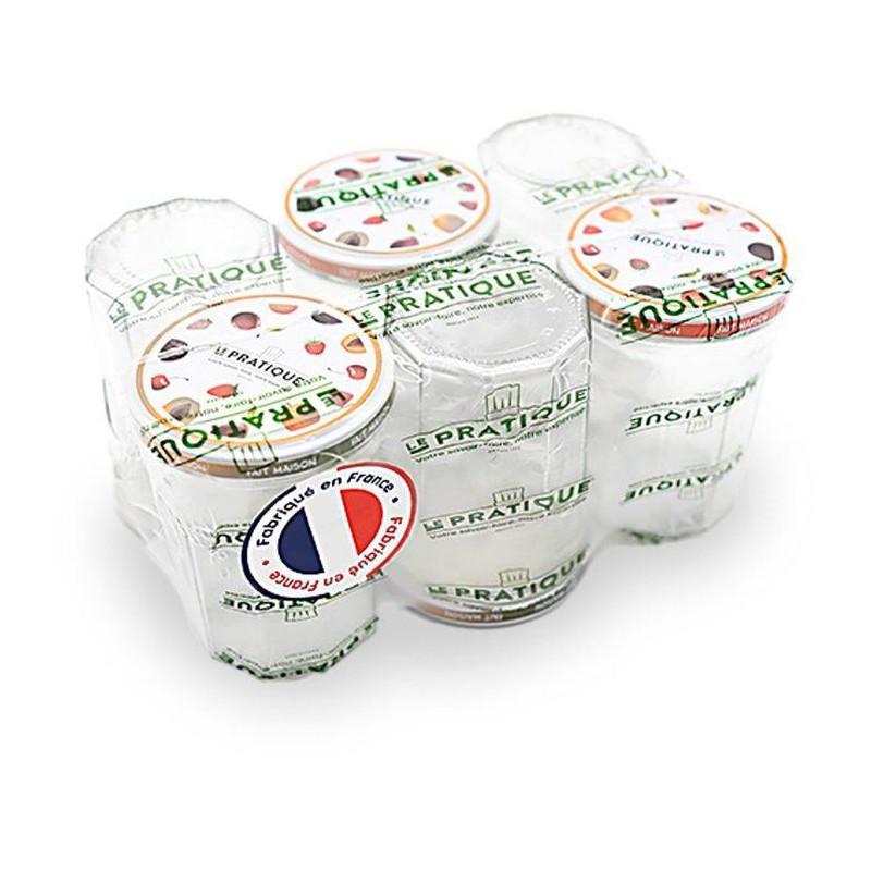 Pots de confiture - LE PRATIQUE - 7367 - 385 ml - Ø82 mm - Pack de 6