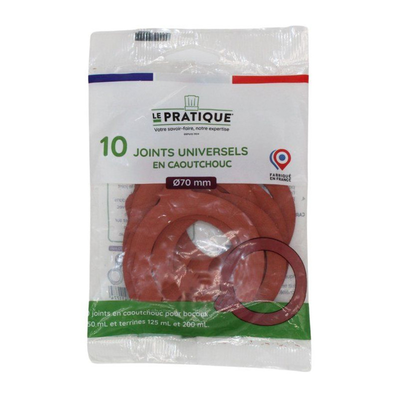 Joints universels pour bocaux - LE PRATIQUE - 7362 - Ø85 mm - Sachet