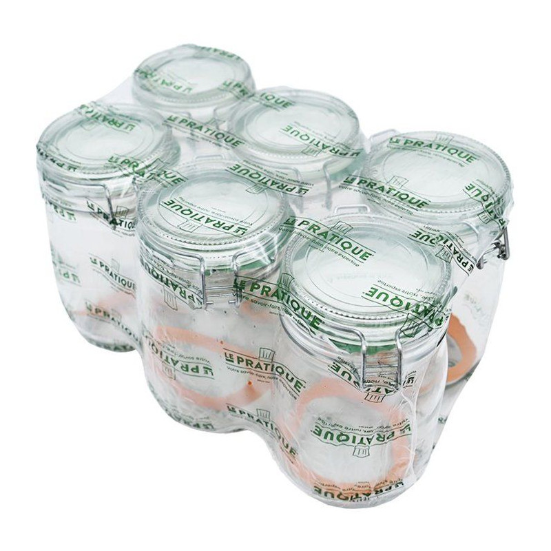 Bocaux à armature - LE PRATIQUE - 7379 - 1 L - Ø85 mm - Pack de 6