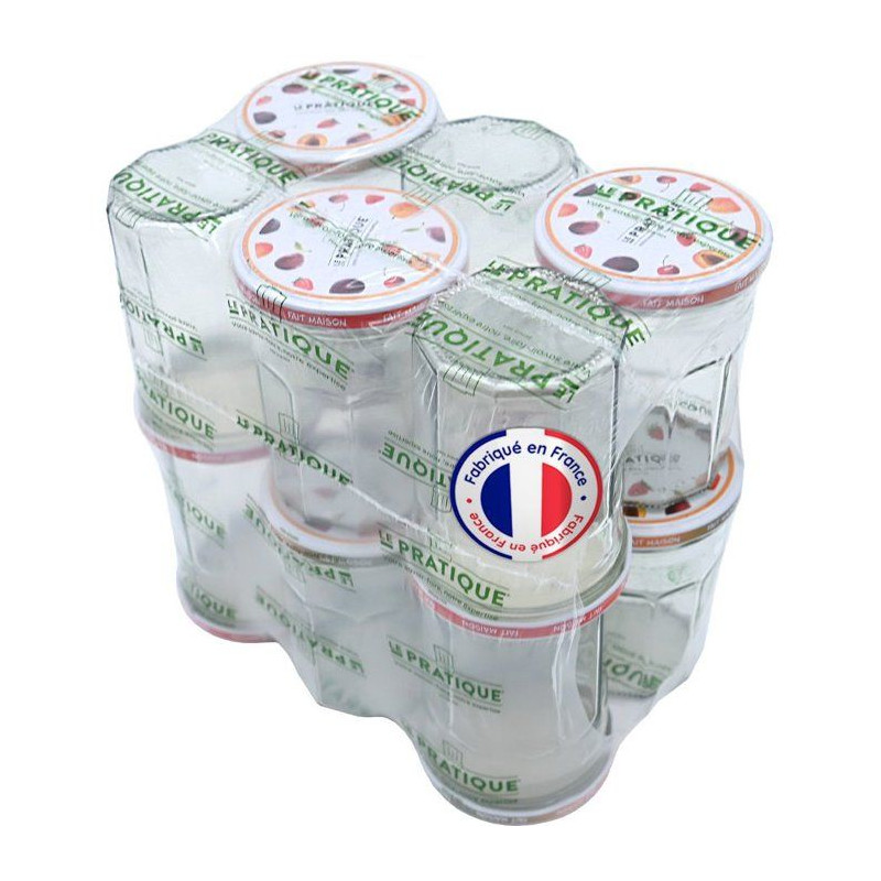 Pots de confiture - LE PRATIQUE - 7369 - 385 ml - Ø82 mm - Pack de 12