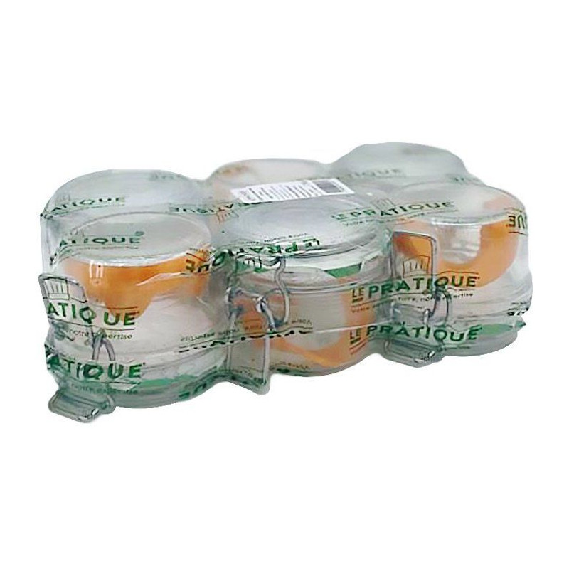 Bocaux à armature - LE PRATIQUE - 7373 - 200 ml - Ø70 mm - Pack de 6