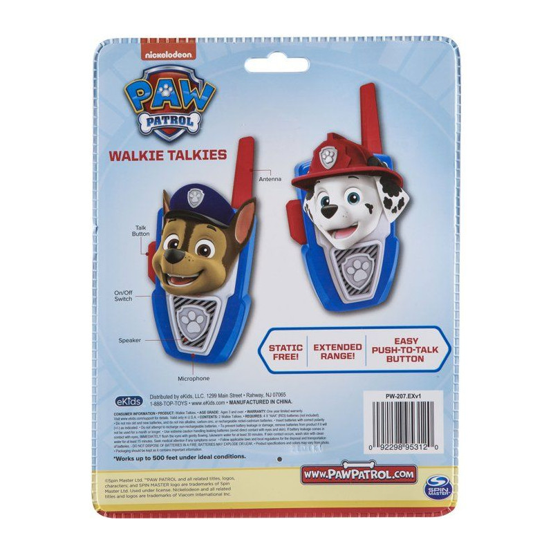 Talkie-walkie - EKIDS - PAW Patrol